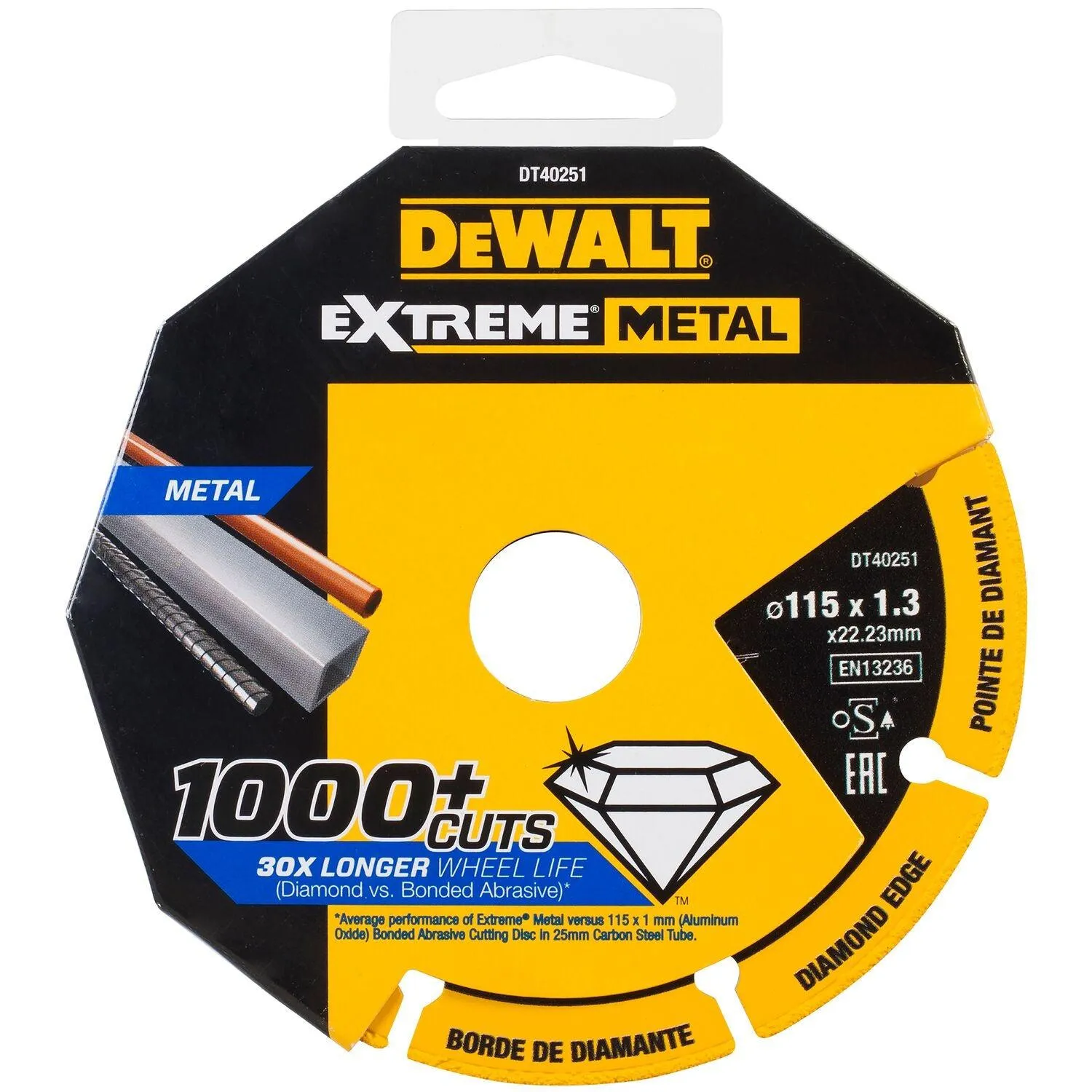 DeWALT DT40251 EXTREME™ Metal Diamant Doorslijpschijf 115mm