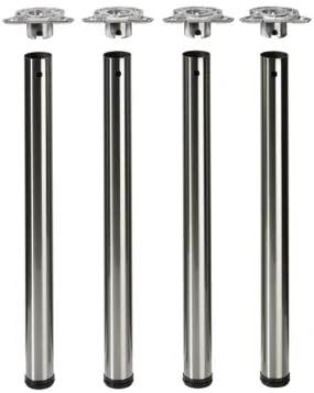 HETTICH TAFELPOTEN SET EFUA  Ø 60MM X 710MM - 740MM ROESTVRIJ STAAL FINISH
