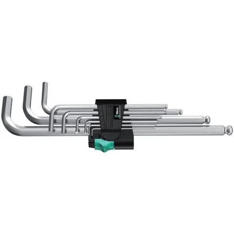 WERA 950/9 HEXPLUS INBUSSLEUTELSET  9 DELIGE  1,510MM  4013288030160